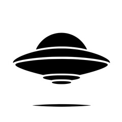 Unidentified Flying Object Silhouette:  A simple, yet captivating, silhouette of a classic UFO with a subtle shadow cast below, inviting intrigue and speculation.  