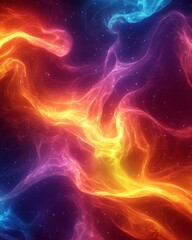 Fototapeta premium Abstract cosmic glow waves background. Featuring cosmic glow waves and bright colors. Emphasizing movement and depth. Ideal for space and artistic themes.