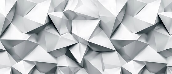 Obraz premium White silver geometric universal background with an elegant seamless triangular pattern, minimalist halftone design, and modern monochrome style for sophisticated business presentations