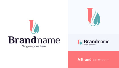 Letter L logo combination with leaf icon, Symbol usable used for growing Business, Skin care, Boutique, Identity, Beauty salon, Fashion, Jewelry, Hotel, Beauty products, Spa, etc. Feminine style logo