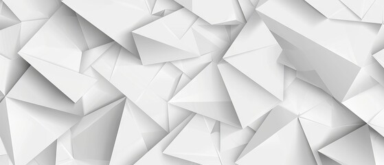 Obraz premium White silver geometric universal background with an elegant seamless triangular pattern, minimalist halftone design, and modern monochrome style for sophisticated business presentations