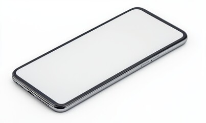 Smartphone mockup, blank screen, white background, product display, advertising