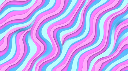 Abstract Wavy Background Design in Soft Pink and Blue Colors