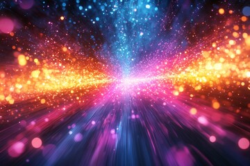 Fototapeta premium Abstract cosmic light burst patterns background. Featuring cosmic light burst patterns and vivid colors. Emphasizing motion and depth. Ideal for space and dynamic themes.