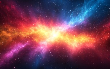 Naklejka premium Abstract cosmic light bursts background. Featuring cosmic light bursts and bright colors. Emphasizing motion and depth. Ideal for space and dynamic themes.
