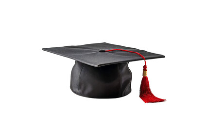 Graduation Cap Image Black and Red Academic Success