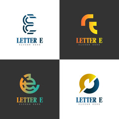 Letter E Logo Vector Stock Illustration
