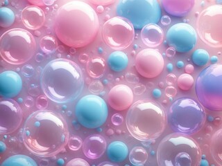 Abstract Pastel Bubbles Background