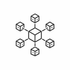 Cubes arranged in a network illustrate the concept of interconnected systems and collaboration in technology. This artistic representation evokes innovation and unity in digital communication.