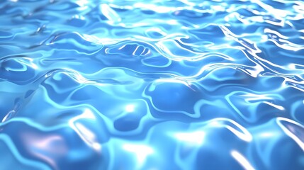 Obraz premium Vibrant Blue Water Surface with Gentle Waves and Reflections