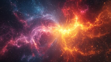 Fototapeta premium Abstract cosmic light flare patterns background. Featuring cosmic light flare patterns and vivid colors. Emphasizing depth and brilliance. Ideal for space and artistic themes.