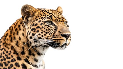 Obraz premium Leopard isolated over white background