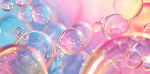 abstract background with colorful pastel spheres