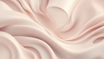 Fototapeta premium Subtle peach tones in a flowing fabric motion abstract background
