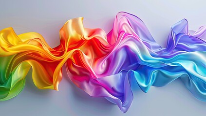 Obraz premium abstract background with colorful wave of silk