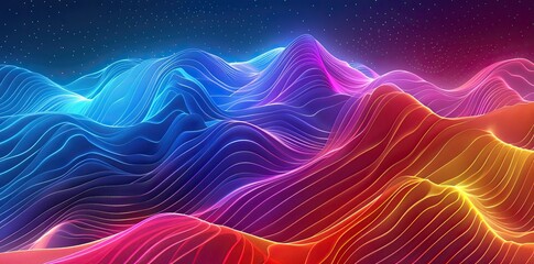 abstract background with colorful wavy lines