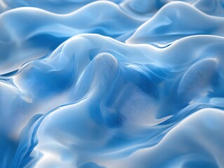 Obraz premium Abstract Blue Waves Gentle Flowing Texture Background Soft Light Elegant Surface Design