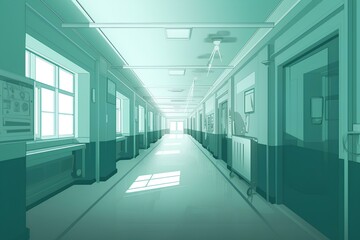 corridor in the office