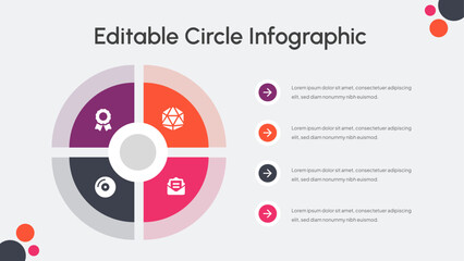 Modern Circle Infographic Template Clean Editable Professional Design