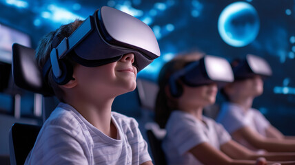 Immersed in virtual reality, children explore new worlds