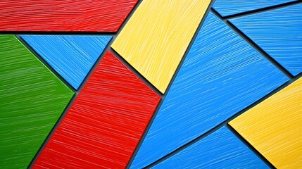 Fototapeta premium Colorful Abstract Geometric Shapes in Vibrant Paint Texture Design