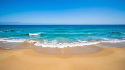 Fototapeta premium Tranquil shores with the color of the sea and the sky