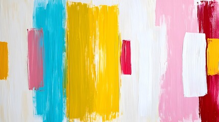 Naklejka premium Abstract Colorful Brush Strokes on Canvas Creating Vibrant Art