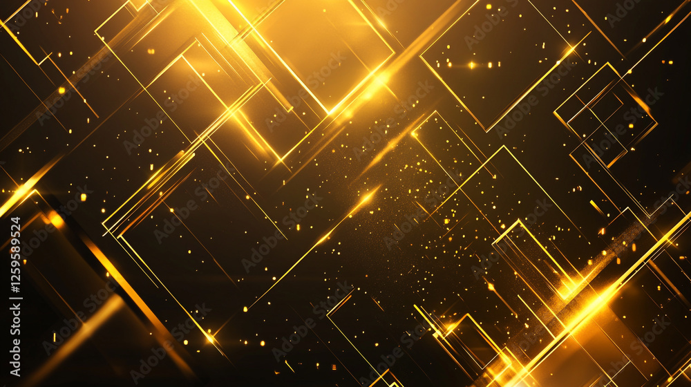 Fototapete Abstract elegant background for modern design pattern with, White- Black and Gold Textured of Modern Design Background, Abstract Geometric Pattern with Colorful symbol.