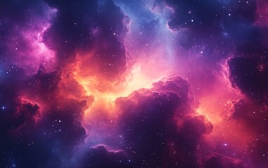 Fototapeta premium Abstract cosmic nebula background. Featuring cosmic nebula with vibrant colors. Emphasizing depth and celestial beauty. Ideal for space and artistic themes.