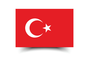 Flag of Turkey. Turkey flag official size and color standards digital vector illustration.
