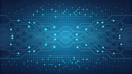 Obraz premium Futuristic and technology background concept, Abstract technology circuit background design