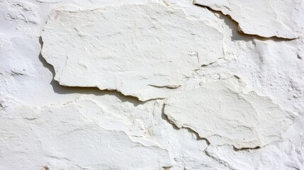 Obraz premium White Textured Wall with Layered Plaster and Rough Surface Details