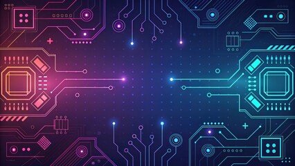 Futuristic and technology background concept, Futuristic digital circuit design background