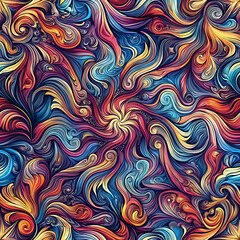Obraz premium Abstract Swirling Patterns in Vibrant Colors