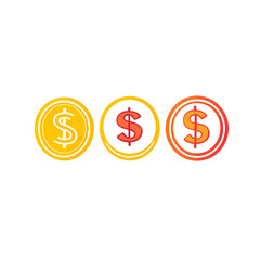 Obraz premium Dollar sign vector icon illustration for business and finance