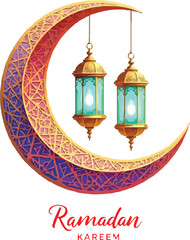 A stunning Ramadan Mubarak typography design featuring ornate Arabic calligraphy in shimmering gold and bronze hues on a creamy white background,