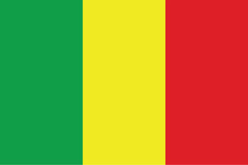 Nationall flag of Mali. Vector illustration
