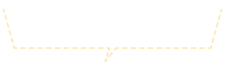 黄色い横長のシンプルな吹き出し