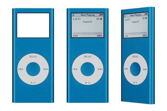 apple iPod retro Digital Music Player - Front and Side Views isolated