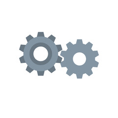 Gear wheel. Mechanism of engineering gears, vector illustration.