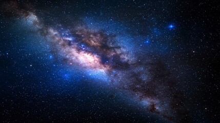 Fototapeta premium Stunning Spiral Galaxy with Vibrant Colors and Bright Stars