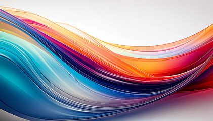 Abstract rainbow background, rainbow of curved lines in a vibrant abstract pattern, suitable for backgrounds, digital art projects, web design, or artistic displays.