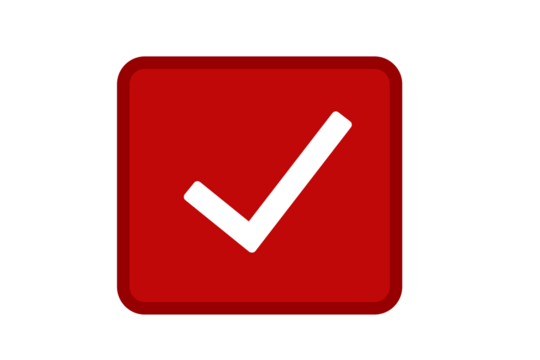 white check mark box