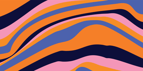 Abstract colorful retro psychedelic trippy background. Vector illustration design.