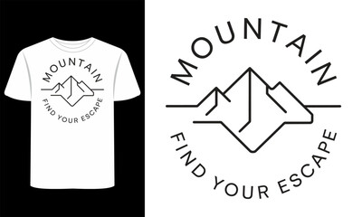 Mountains & Trendy Outdoor-Themed T-Shirt Graphics