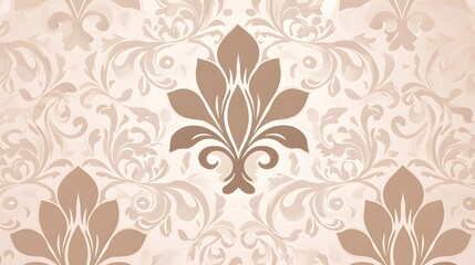Elegant Vintage Floral Pattern with Subtle Beige Background