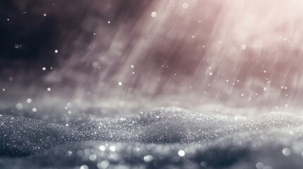 Obraz premium Light Beams on Sparkling Surface: Abstract image of light beams illuminating a sparkling, textured surface, creating a dreamy, ethereal atmosphere.