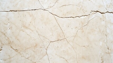 Fototapeta premium Cracked Light Beige Marble Surface with Natural Texture Details