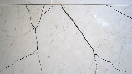 Elegant Marble Texture with Black Veins and White Background