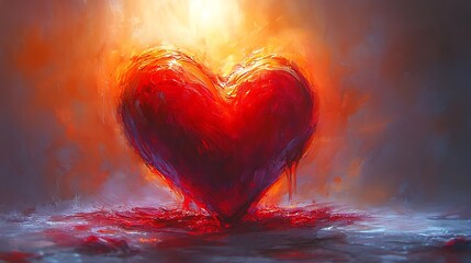 Minimalist Valentine card with a hand-drawn heart in thin elegant strokes on a white textured background modern artistic simplicity